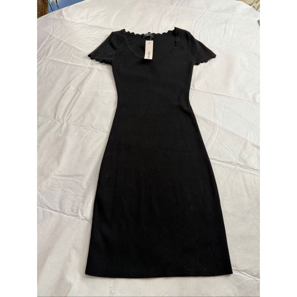 NWT The Workshop Black Scalloped Dress Size Medium New